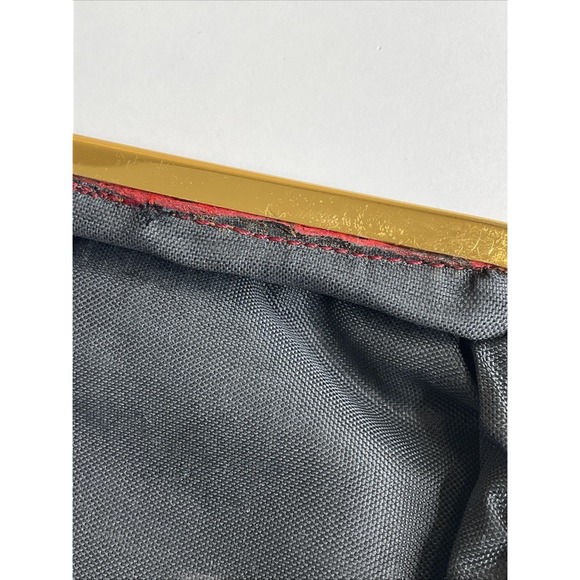 RARE Vintage Dior Red Leather Kiss Lock Mirrored Lipstick Makeup Wallet Case - Picture 15 of 16